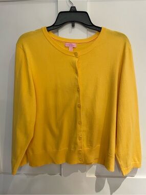 Lilly Pulitzer Sunny Yellow Button-Front Cardigan